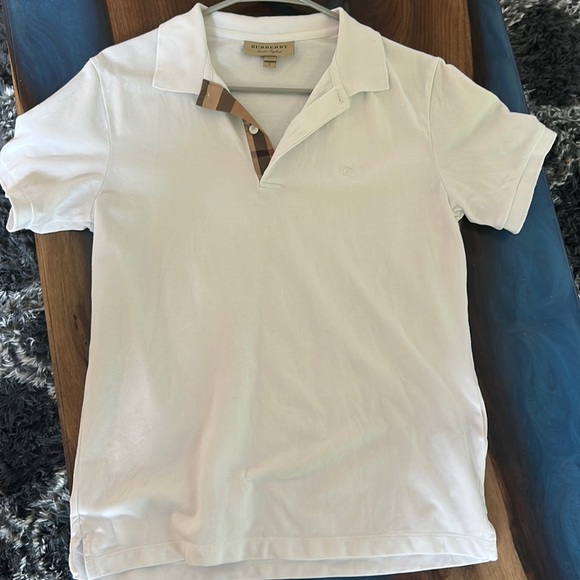 Burberry Men's Eddie TB Polo Shirt White S